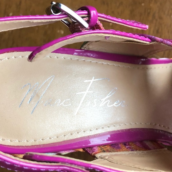 Marc Fisher Pink Multi Platform Shoes 7.5 - Picture 3 of 8